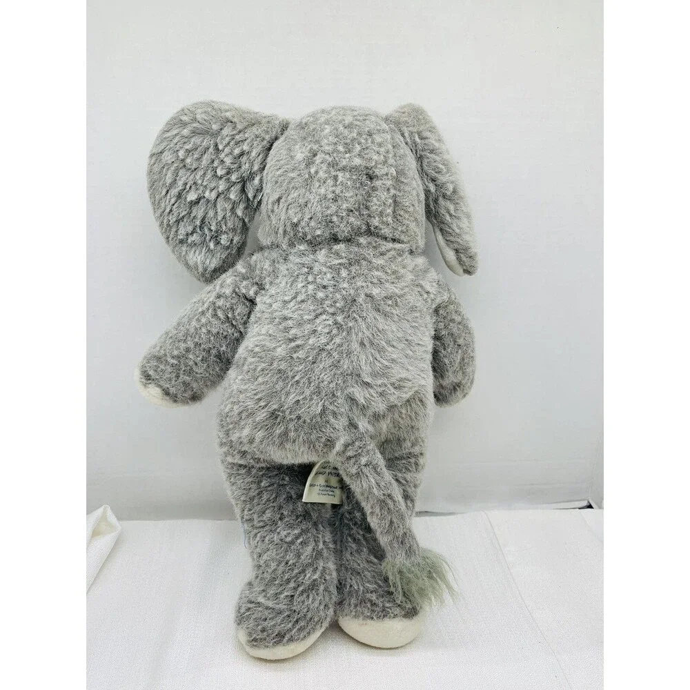 BUILD A BEAR VINTAGE 1997 PLUSH GREY ELEPHANT W/ TUSKS 17